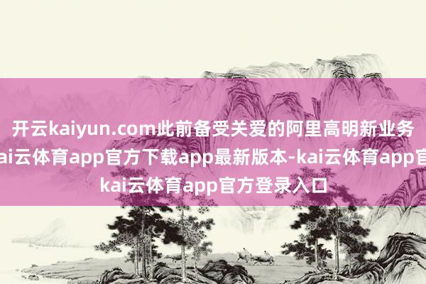 开云kaiyun.com此前备受关爱的阿里高明新业务终于揭晓